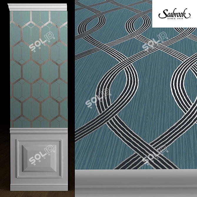 Elegant Seabrook Vivant Wallpaper 3D model image 1