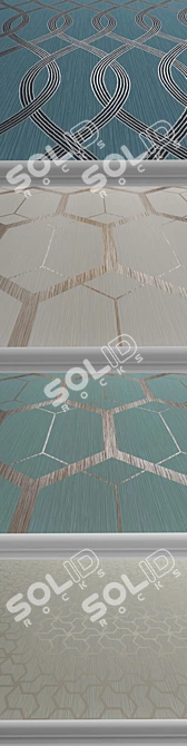 Elegant Seabrook Vivant Wallpaper 3D model image 2