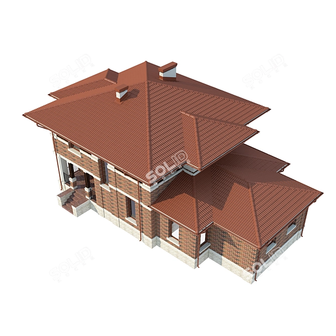 Modern Private House Design 3D model image 3