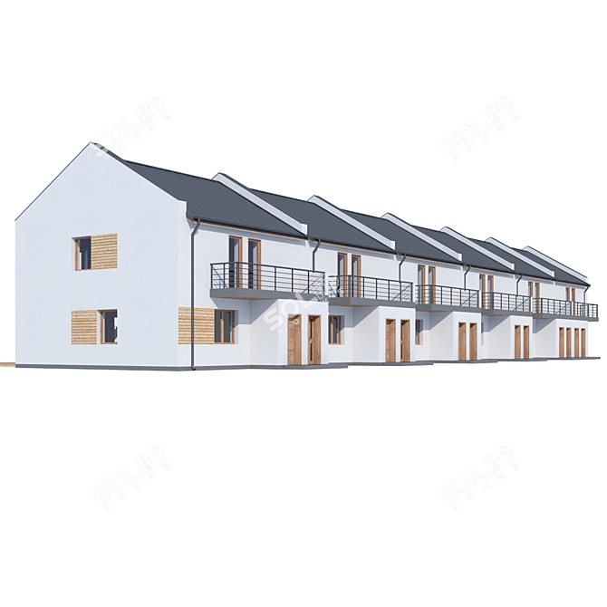 Modern Private House Design 3D model image 1