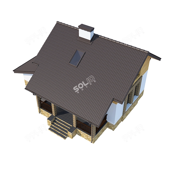 Modern Private House Design 3D model image 3