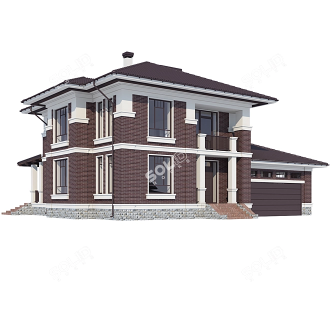 Modern Luxury Villa V253 3D model image 1