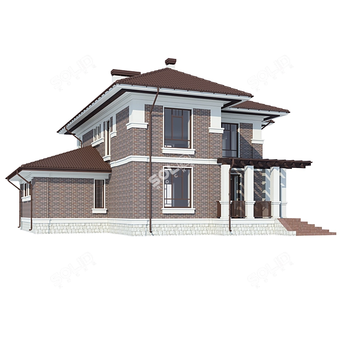 Modern Private House Design 3D model image 2