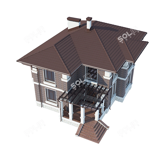 Modern Private House Design 3D model image 3