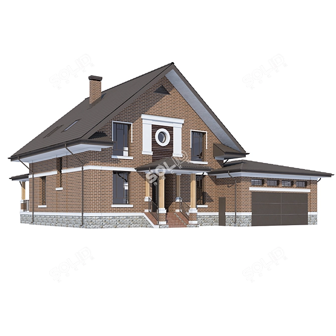 Modern Private House Design 3D model image 1