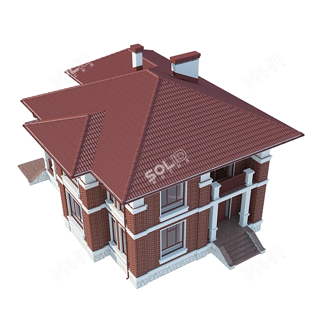 Modern Private House Design 3D model image 3