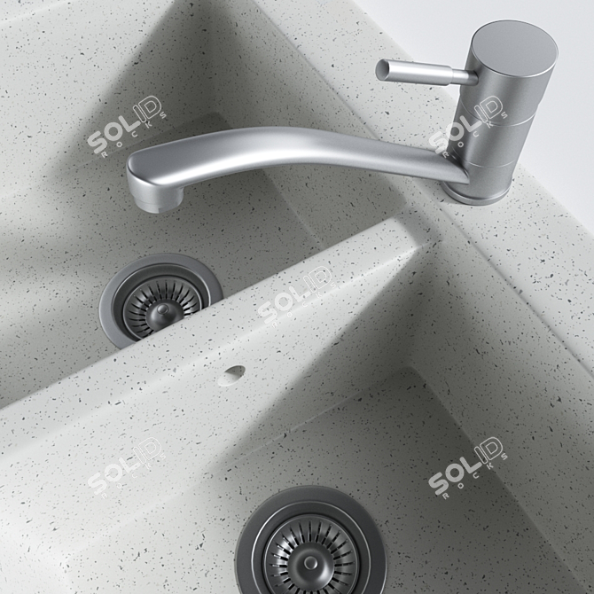 Granite Sink: Battery Included 3D model image 2