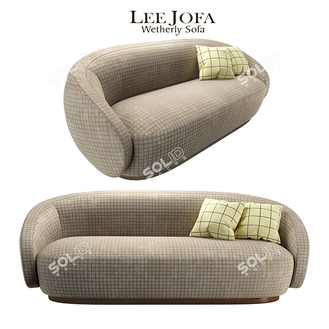 Elegant Whetherly Sofa by Lee Jofa 3D model image 1