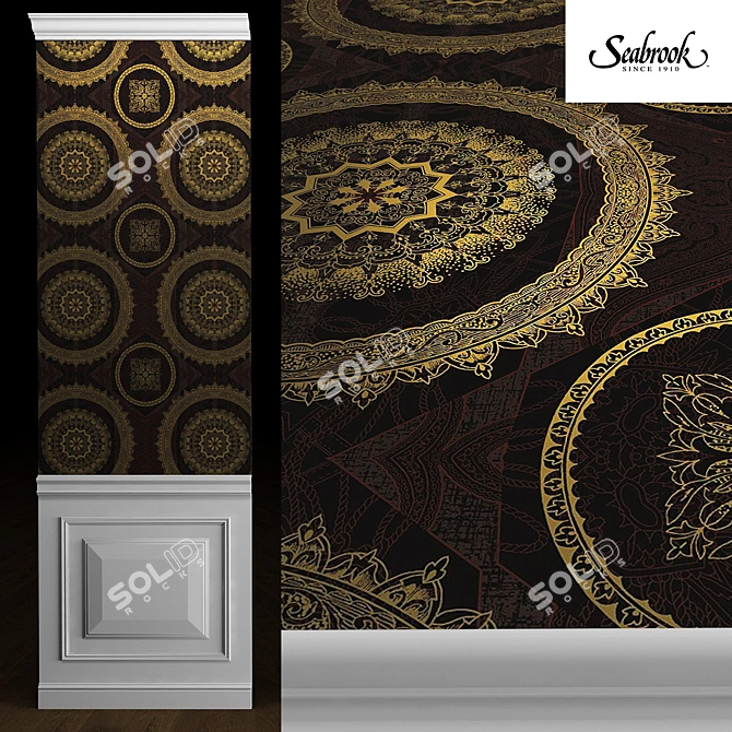 Opulent Elegance: Wallquest Wallpaper 3D model image 1