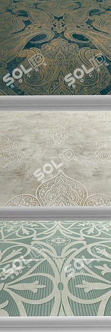 Wallquest Opulent Wallpaper: Luxury on your walls 3D model image 2