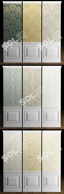 Wallquest Opulent Wallpaper: Luxury on your walls 3D model image 3