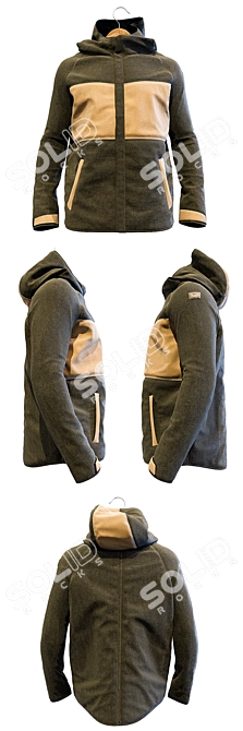 Marvellous Textured Wrangler Winter Jacket 3D model image 2