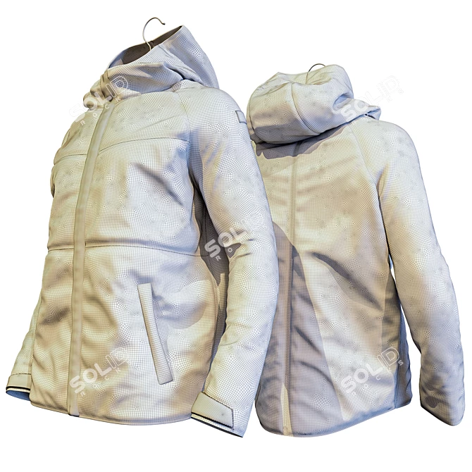 Marvellous Textured Wrangler Winter Jacket 3D model image 3
