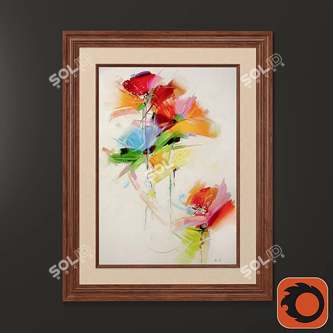 Stunning Art: 90x70cm Canvas 3D model image 1