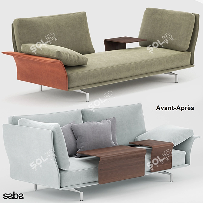 Avant-Apres Sofa: Elegant and Functional 3D model image 1