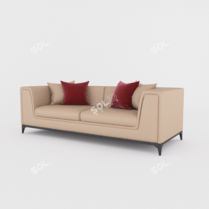 Sezer 3-Seater Sofa: Modern Comfort for Your Living Space 3D model image 2