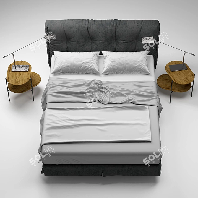 Italian Caccaro Blouson Bed Set 3D model image 2
