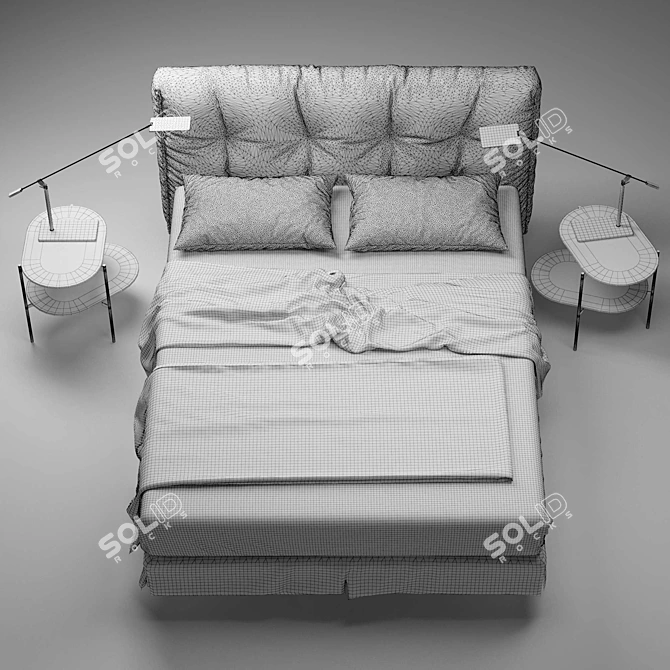 Italian Caccaro Blouson Bed Set 3D model image 3