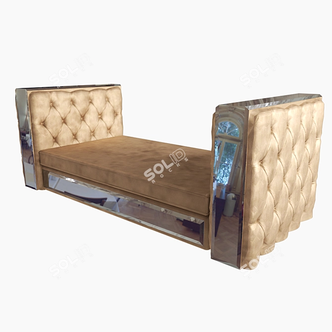 Magnolia Capitonne IPE Cavalli: Art Deco Glamor Sofa 3D model image 1