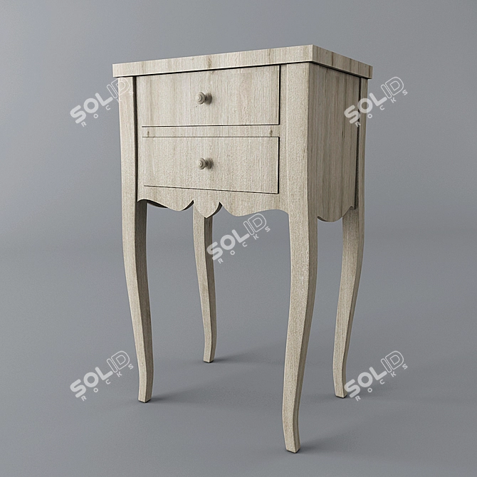 Elegant Isabella Costantini Bedside Table 3D model image 1