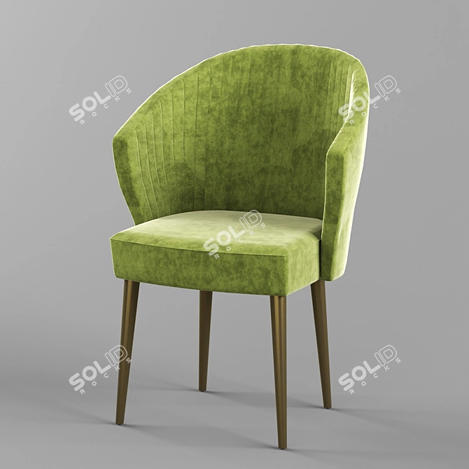 Elegant Brabbu NUKA Dining Chair 3D model image 2