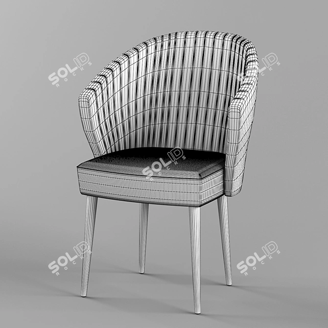 Elegant Brabbu NUKA Dining Chair 3D model image 1
