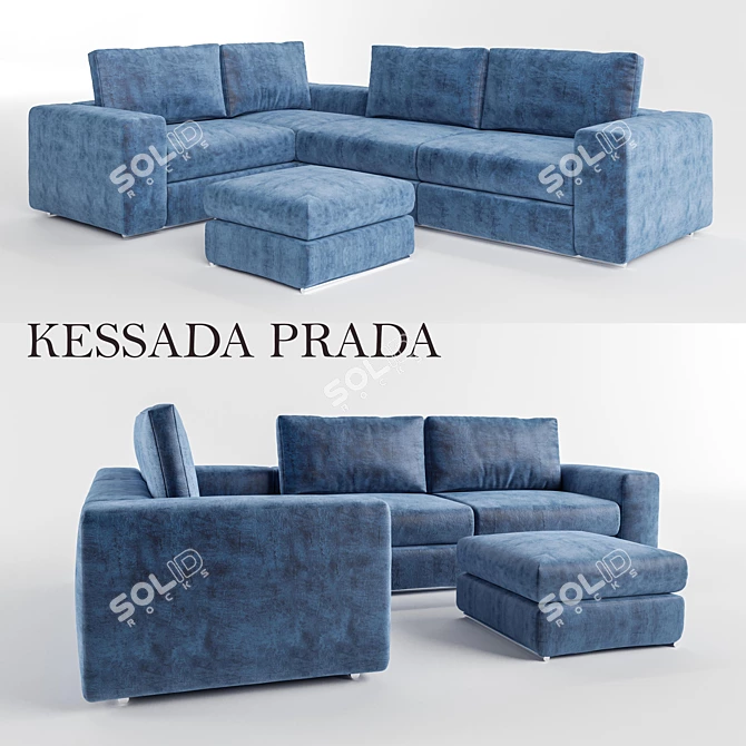 Kessada Prada Modular Sofa 3D model image 1