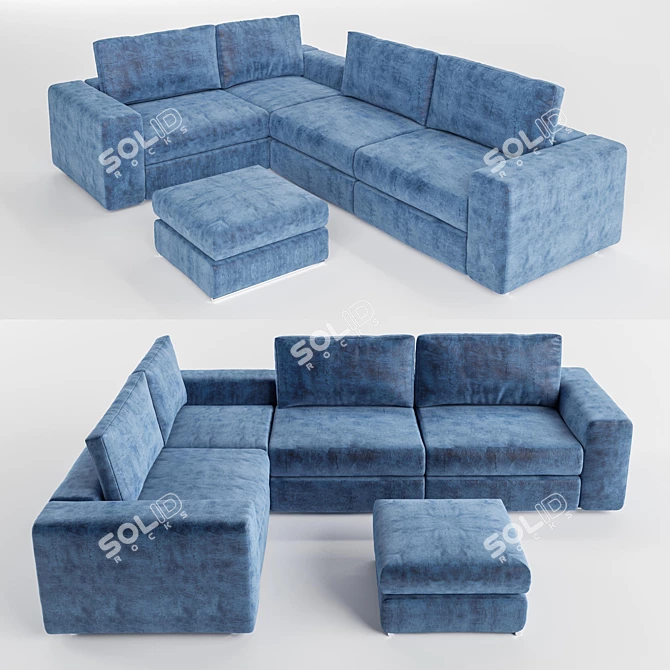 Kessada Prada Modular Sofa 3D model image 2