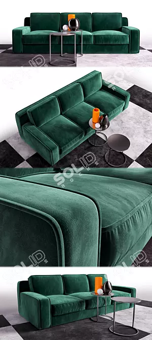 Elegant Meridiani Hector Sofa 3D model image 2