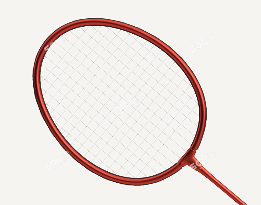 Dynamic Smash Badminton Racket 3D model image 2