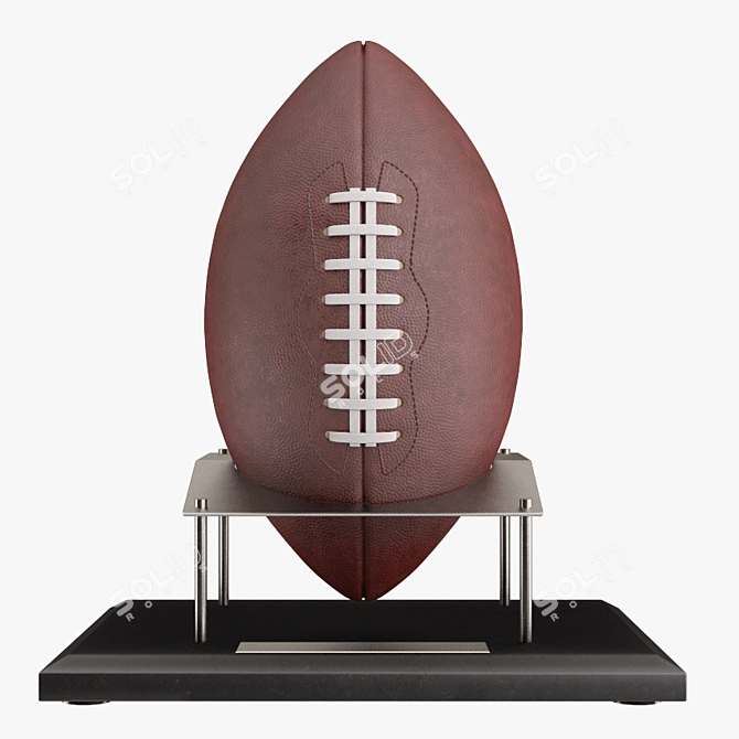 NFL Football Ball with Stand - Polygon Design 3D model image 1
