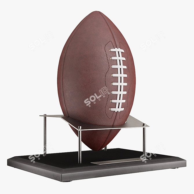 NFL Football Ball with Stand - Polygon Design 3D model image 2