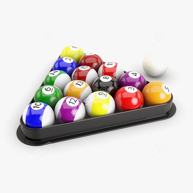 Plastic Pool Ball Triangle Holder 3D model image 2