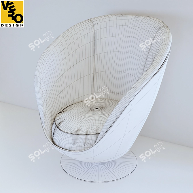 Green Tango Lounge Chair: Sleek Elegance 3D model image 1