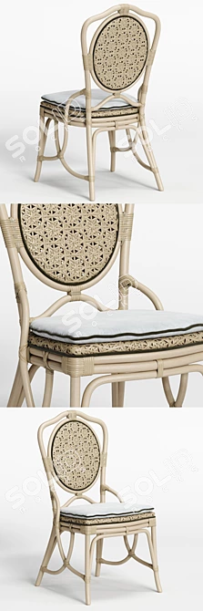 Luxury Comfort: Dolcefarniente DAISY Chair and IRENE Table 3D model image 2