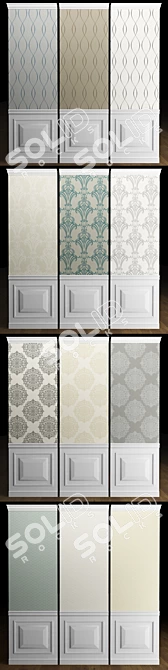  Trois Wallpaper: Stylish and Durable 3D model image 2