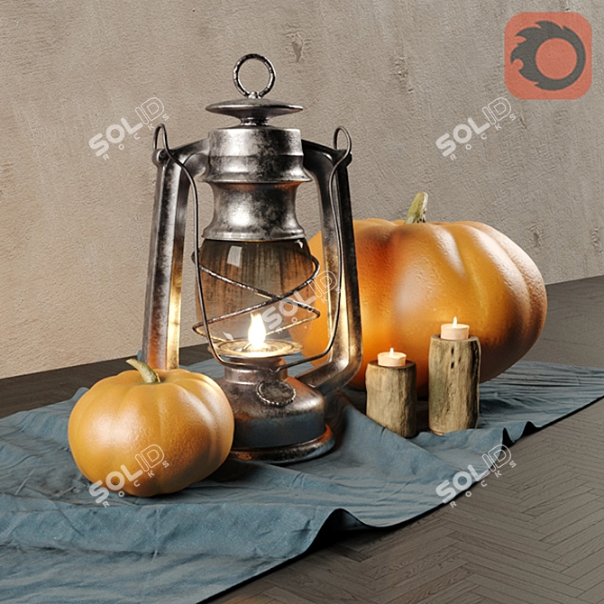 Spooky Halloween Decor Set 3D model image 1