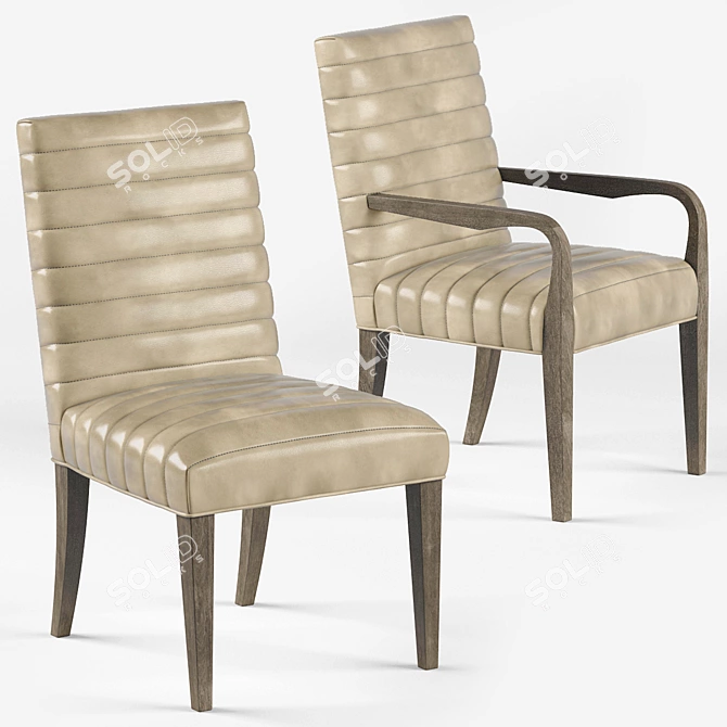 Elegant Gwyneth Modern Classic Chairs 3D model image 1