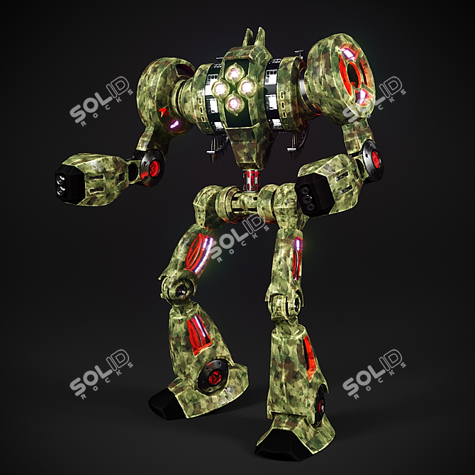 M34 Battle Robot | Animated, Durable 3D model image 1