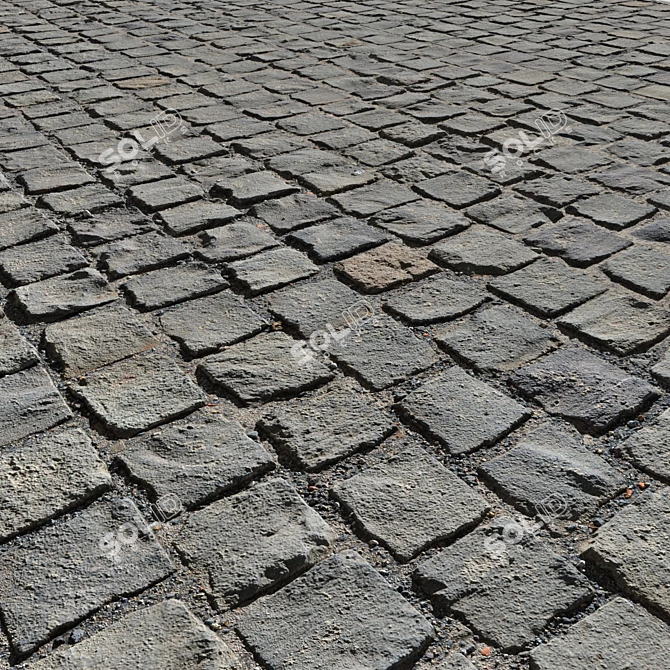 Cobblestone Photogrammetry Pack 3D model image 3