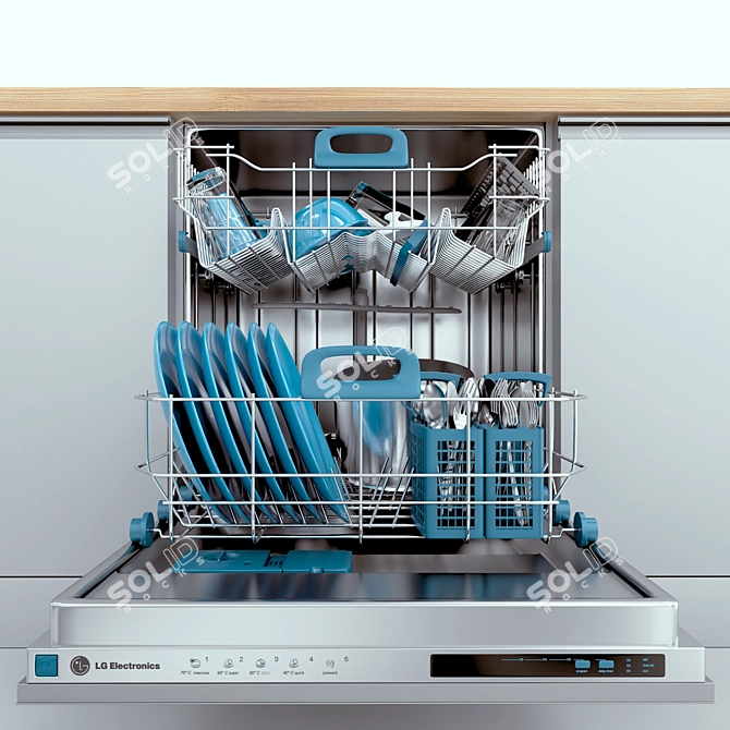 Efficient Dishwasher: Ultimate 60 System 3D model image 1