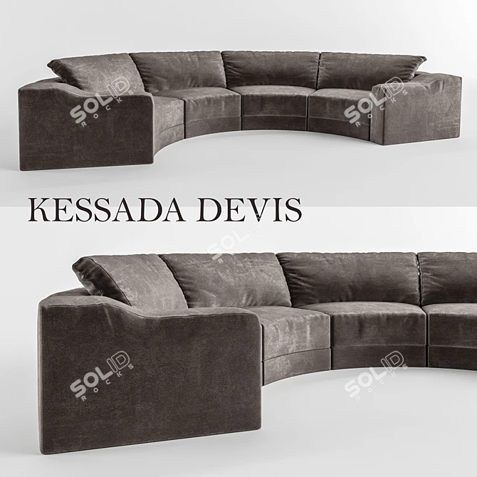 Kessada Devis: Stylish, Versatile Sofa 3D model image 1
