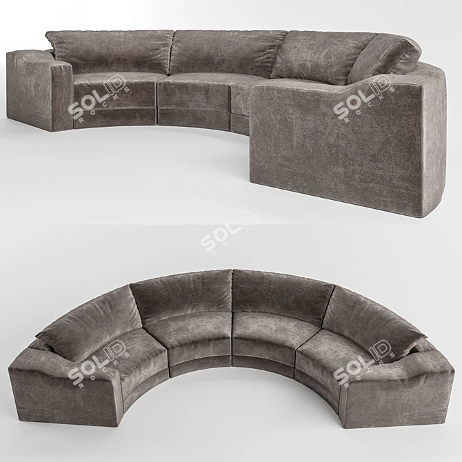 Kessada Devis: Stylish, Versatile Sofa 3D model image 2