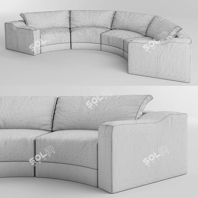 Kessada Devis: Stylish, Versatile Sofa 3D model image 3