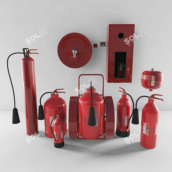 Khartoum Fire Extinguisher: Safety+Style 3D model image 1