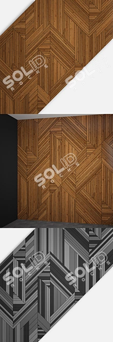 Abstract Wood Panel | 3D Max & Obj Formats 3D model image 2