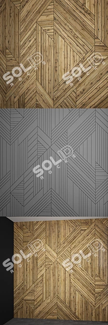 Abstract Wood Panel | 3D Max & Obj Formats 3D model image 3