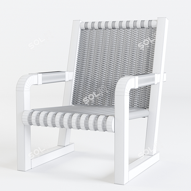 Cozy Wicker Armchair: 840*730*980 3D model image 3