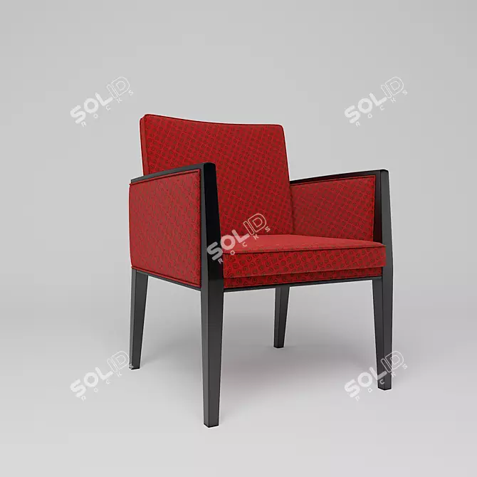Elegant Newport Armchair: Stylish Comfort 3D model image 1