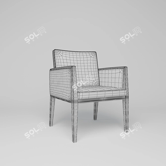 Elegant Newport Armchair: Stylish Comfort 3D model image 2
